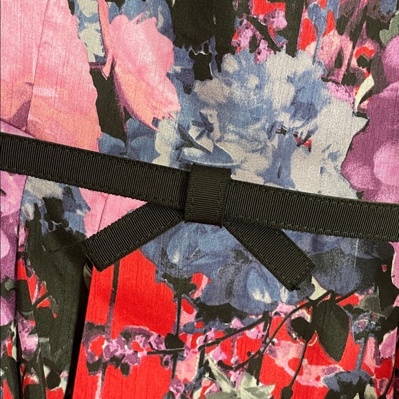 Danny & Nicole Vibrant Red Floral Mini Dress - Picture 5 of 8